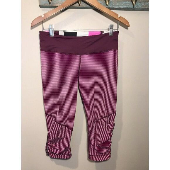 Lululemon Run For Your Life Crop Pant Hyper Stripe - Picture 8 of 12